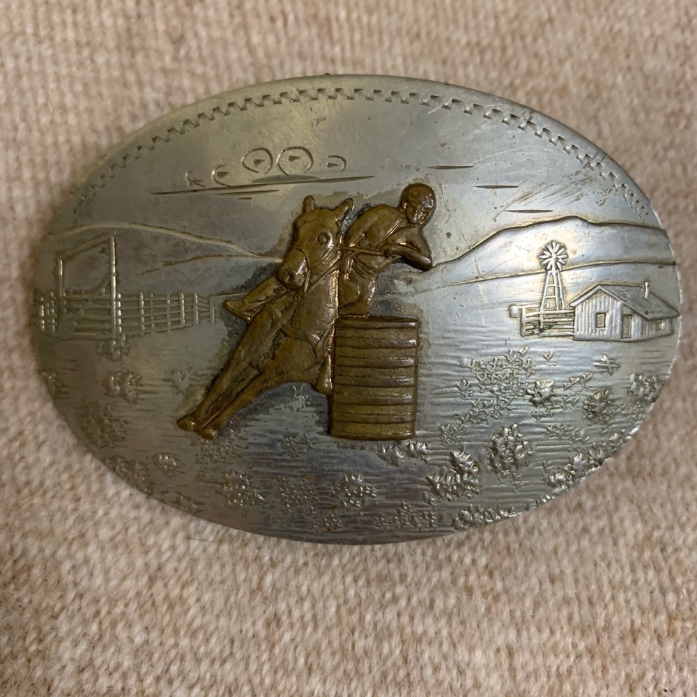 Vintage Irvine & Jachens German Silver Belt Buckle